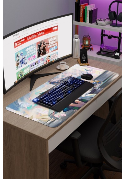 Faruzan Genshin Impact Anime Gacha V5 - 90x40 Xxl Gaming Mouse Pad Fare Altlığı