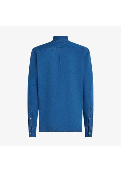 Tommy Hilfiger Chambray Rf Shırt Erkek Mavi Gömlek - Mw0mw38134 Mavi