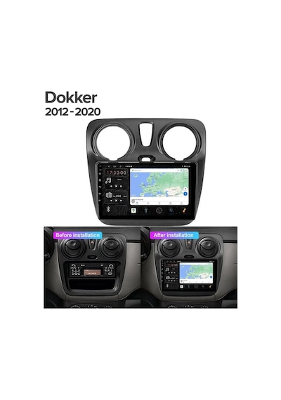 Dacia Dokker 2012-2020 Uyumlu Multi Medya Navi Gasyon Usb Kamera Carplayer 4 Ram