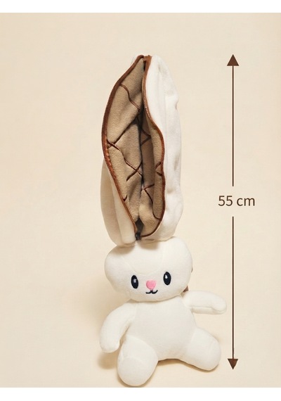 Peluş Meyveli Tavşan -55 Cm Koyu Bej