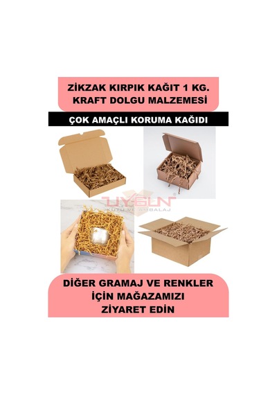 1 Kg. Z Zigzag Kırpık Kağıt, Hediye Kutusu Süsleme Kağıdı, Kutu Zemin Dolgu Kağıdı, Kargo Dolgu Kağıdı