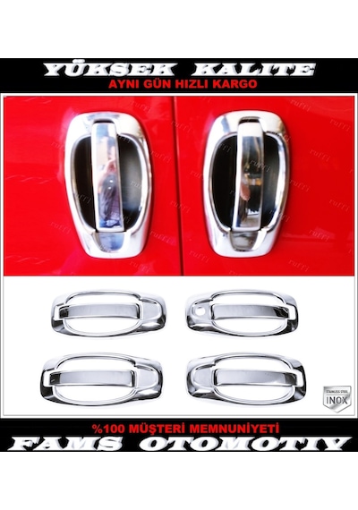 Fiat Doblo Kapı Kolu Çerçeve 4 Kapı 8 Prç. 2010-2022 P.Çelik