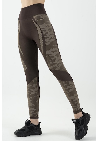 Maraton Active Slimfit Kadın Fitness Kahverengi Tayt 812081-kahverengi