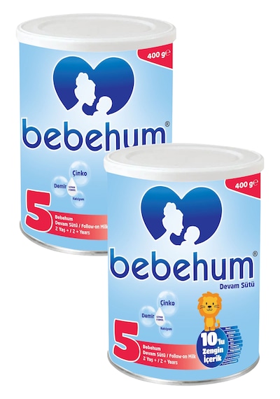 Bebehum 5 Numara Teneke Devam Sütü 2 Yaş+ 400 gr x 2 Adet