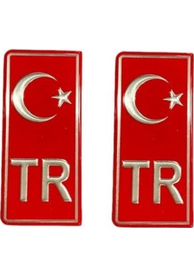 Türkiye Bayrağı Plakalık Stickerı Tr Plaka Çıkartması Sticker 2li Set Glz00601866 1 Adet