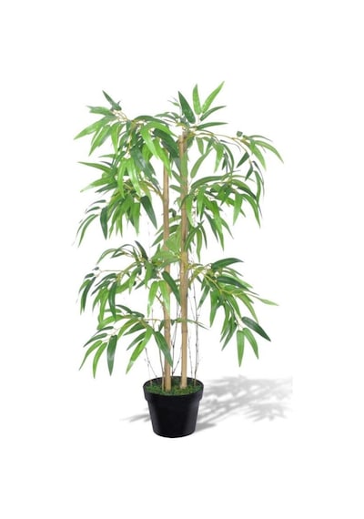 Yapay Ağaç Bambu Ağacı 2 Gövdeli Çalılı 90X70Cm Siyah Plastik Sak