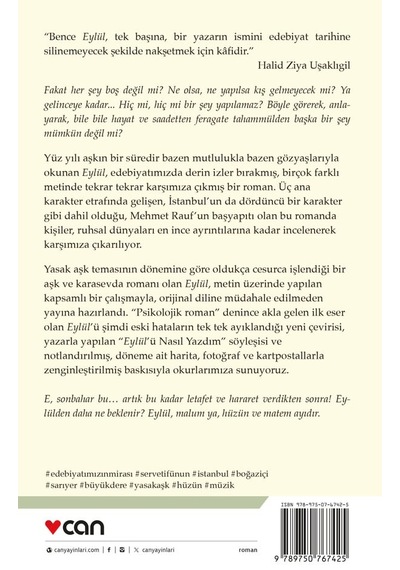 Eylül Açıklamalı Orijinal Metin / Mehmet Rauf