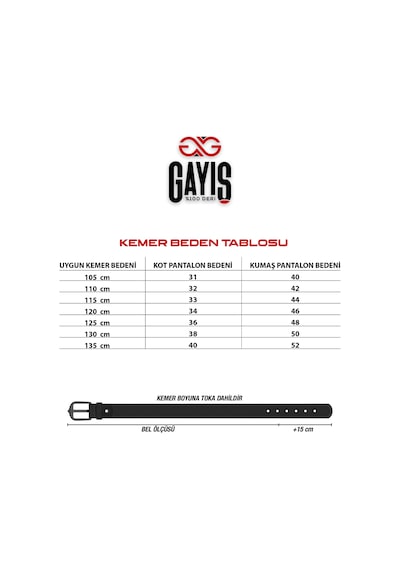 Gayış Özel Kutulu Hakiki Manda Derisi Erkek Kot Pantolon Kemer Siyah