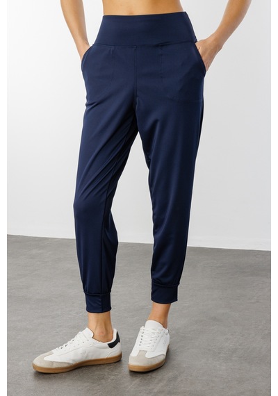 Genius Store Kadın Yüksek Bel Jogger Eşofman Altı Joggers New-joger Lacivert