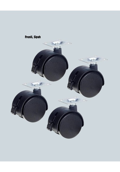 Kilitli Mini Tekerlek Ayak 4 Cm 4 Lü Set