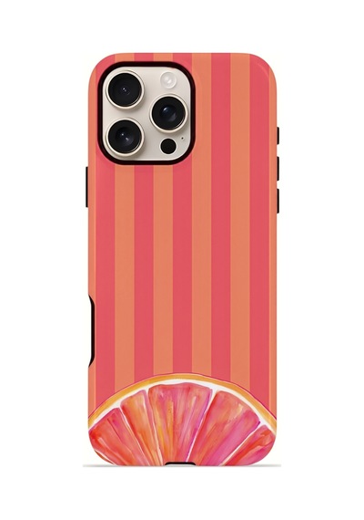 Apple iPhone Uyumlu 16 Pro Max Vorian Çift Katmanlı Kılıf Grapefruit Sunset