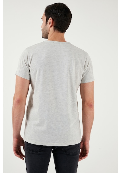 Buratti Pamuklu Slim Fit Bisiklet Yaka Erkek T Shirt 541California24 Açık Melanj