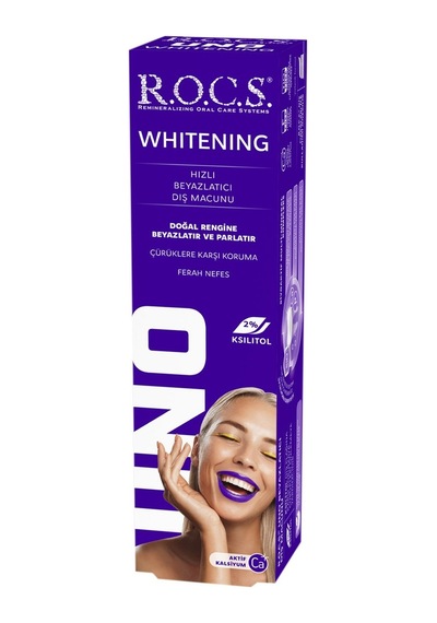 Rocs Uno Diş Macunu 60 Ml Hızlı Beyazlatıcı - Diş Minesini Besler 3'li Ekonomik Paket - 3 Adet Tarı