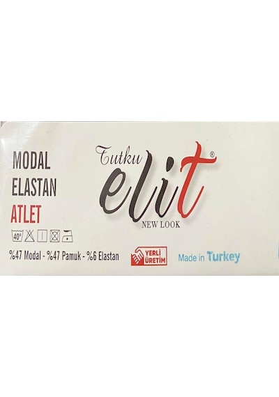 Tutku Elit Erkek Modal Likralı Askılı Atlet 1201 - 6 Adet 001