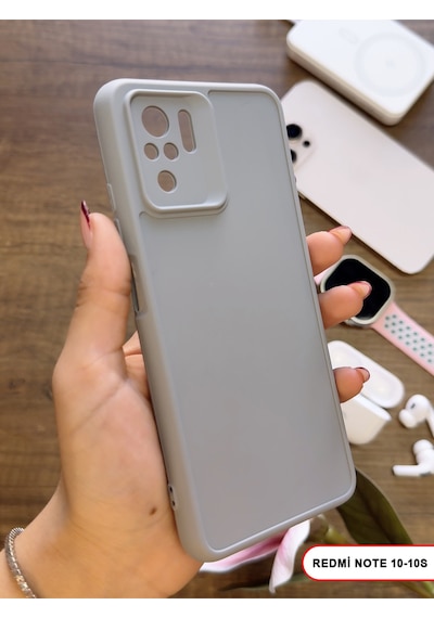 Redmi Note 10 / 10s Uyumlu Kamera Korumalı Darbeye Dayanıklı Renk Atmayan Keep Silikon Kılıf Gri