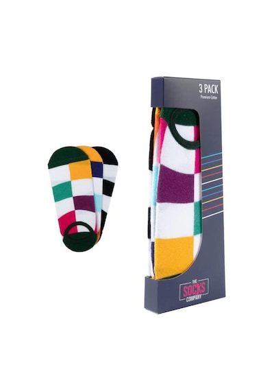 The Socks Company 163p 3 Çift Desenli Kadın Görünmez Çorap Çok Renkli