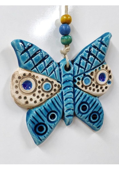 Seramik Mini Kelebek Dekoratif Duvar Süsü 10x10 cm