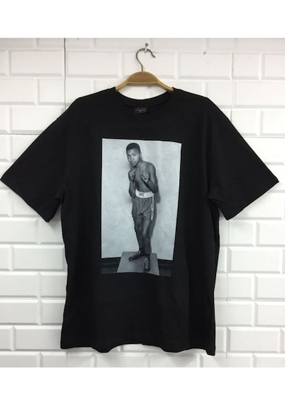Stoned&Fame Muhammed Ali Baskılı T-shirt SIYAH Siyah