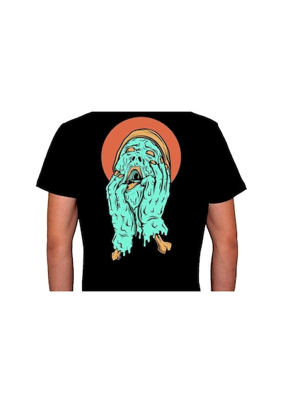 Zombie Zombi Kemik Bone Korku Retro Tişört Unisex T-shirt 001