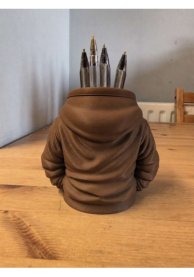 3d Baskı Kapüşonlu Sweatshirt Kalemlik - Masaüstü Organizer-kahverengi Diğer