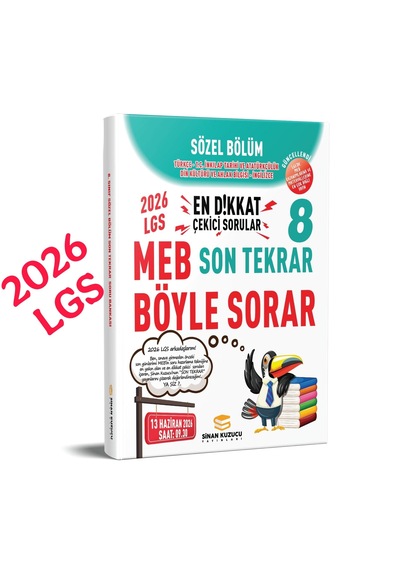 2026 Lgs Son Tekrar Sözel Soru Bankası Sinan Kuzucu