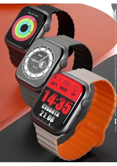 Akıllı Saat Uyumlu Premium Manyetik Silikon Kordon - 42 / 44 / 45/ 49 Mm - Watch Band