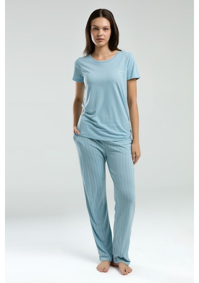 Pierre Cardin Kadın Mavi Pijama Takımı Pc8997-s-v1 Mavi