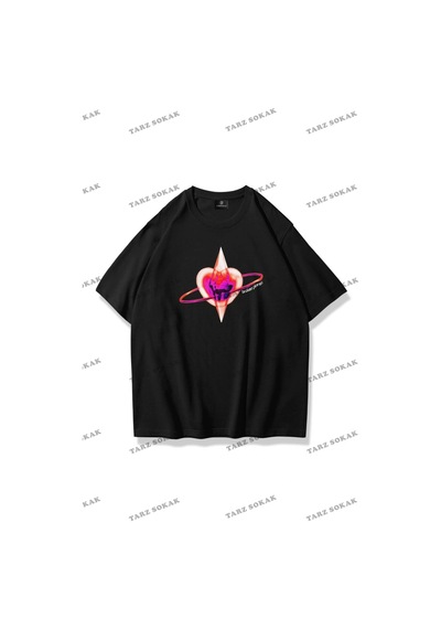 Tarzsokak Unisex Broken Planet Tshirt Siyah