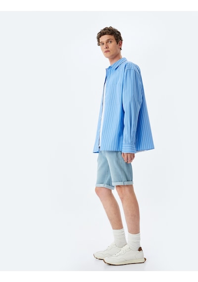 Koton Bermuda Pamuklu Cep Detaylı Slim Fit Kot Şort Açık İndigo 5sam40006ıd Açık İndigo Koton Bermuda Pamuklu Cep Detaylı Slim Fit Kot Şort Açık İndigo 5sam40006ıd Açık İndigo