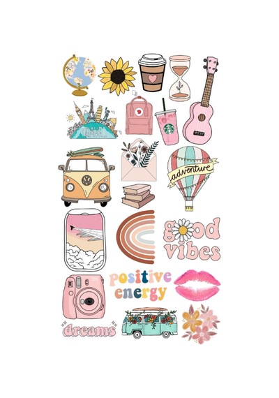 21 Adet Adventure Temalı Sticker Seti Planner Ajanda Art Laptop Tablet Telefon Bullet Journal Etiket