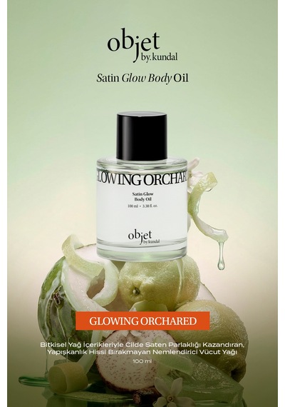 Yapışkanlık Hissi Bırakmayan Saten Bitişli Vücut Yağı Kundal Satın Glow Body Oil Glowing Orchard