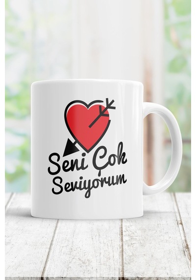 Seni Çok Seviyorum Kupa Bardak Beyaz