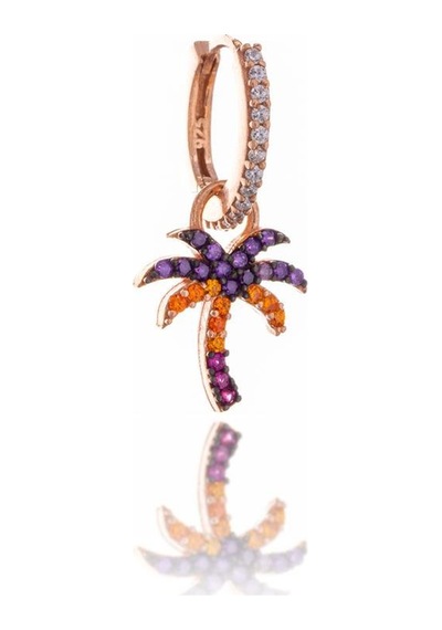 Palm Beachy Gümüş Küpe-317 Rose