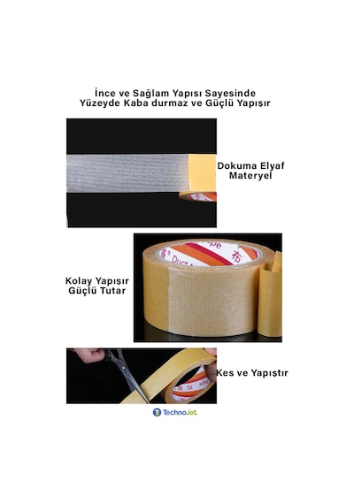 Technojet 10 Metre Çift Taraflı Dokuma Teknoloji Süper Güçlü Bant Çerçeve Taşıyıcı Halı Kaydırmaz