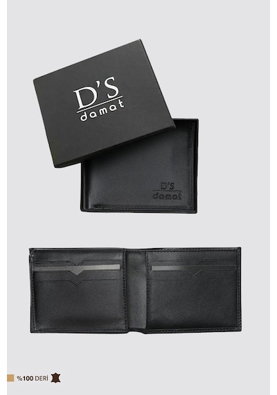 D's Damat Ds Damat Standart Kutulu Hakiki Deri Cüzdan 2H1119ST134 Siyah