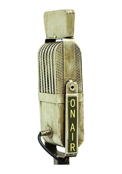 Dekoratif Metal Mikrofon Obje Biblo Vintage Hediyelik Arbltgsımgm3mz6vz0a