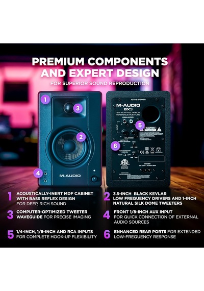 Bx3 3.5" Kablolu Stüdyo Monitör Çifti