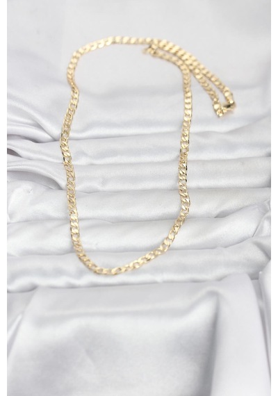 Cm 14k Gold Renk Zincir Model 60 Cm Kadın Kolye Çok Renkli Çok renkli