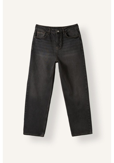 Defacto %100 Pamuk Baggy Fit Yıkamalı Jean Pantolon H2973ax26aunm36 Antrasit-nm36