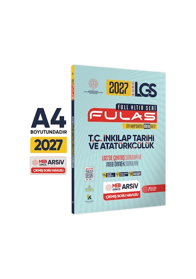 2027 8.Sınıf Full LGS Altın Seri(FULAS)MEB Çıkmış Modüler Soru Bankası Seti Çözümlü EN KAPSAMLI SET
