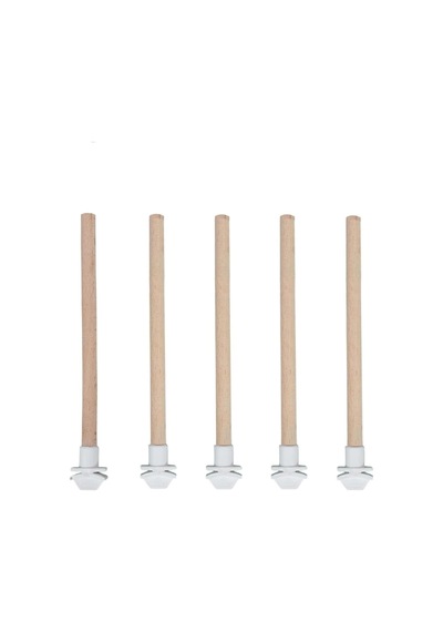 5'li Pürüzsüz Ahşap Kuş Tüneği - 20 Cm