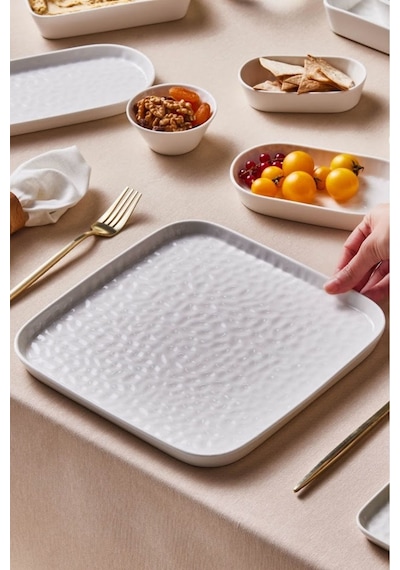 Karaca x Refika Bembeyaz Servis Tabağı 26 Cm