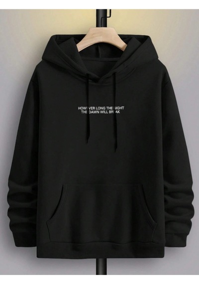 Startmore Unisex Erkek/kadın Break Özel Renkli Baskılı Oversize Kapüşonlu Sweatshirt Siyah Siyah