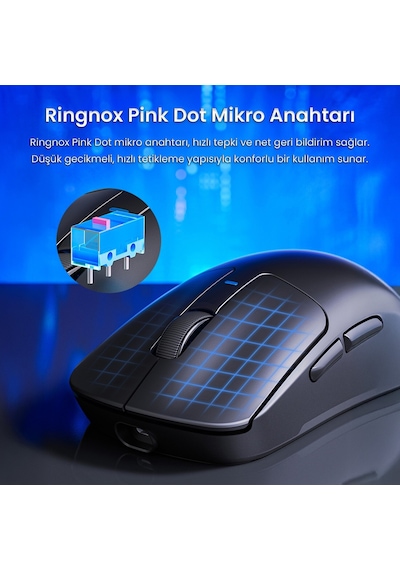 Aula Sc680 26000 Dpı 7 Tuşlu Kablosuz Optik Gaming Oyuncu Mouse Sarı