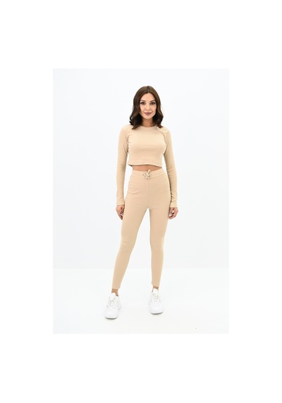Koza Butik Kadın Kaşkorse Crop Tayt Takım 3727-23 001