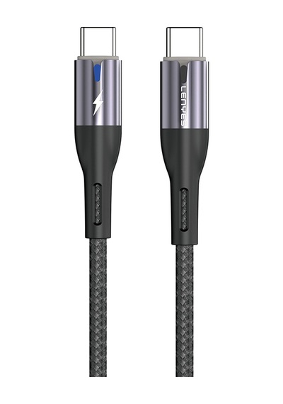 Lenyes LC535 Type-C To Type-C 60 W Hızlı Data Ve Şarj Kablosu 1 M Siyah