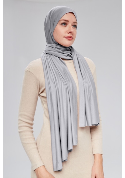 Kadın Tesettür Luxury Penye Şal Gri