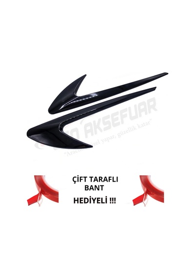 Üniversal Çamurluk Venti Sağ - Sol Parlak Siyah