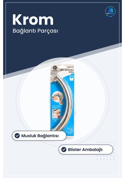 Kısa Mix Borusu Banyo Tesisatı Musluk Armatür Bağlantı Parçası Kr