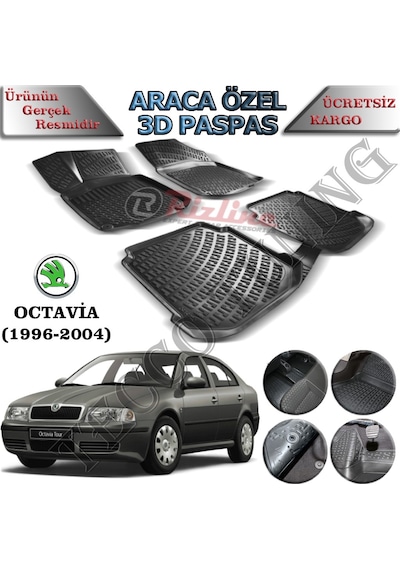Rizline Skoda Octavia 1996-2004 3D Havuzlu  Paspas